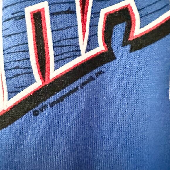 Lee Vintage Blue New York Giants NFC NFL Champion 2001 Sweatshirt W/ Sticker - Picture 7 of 11